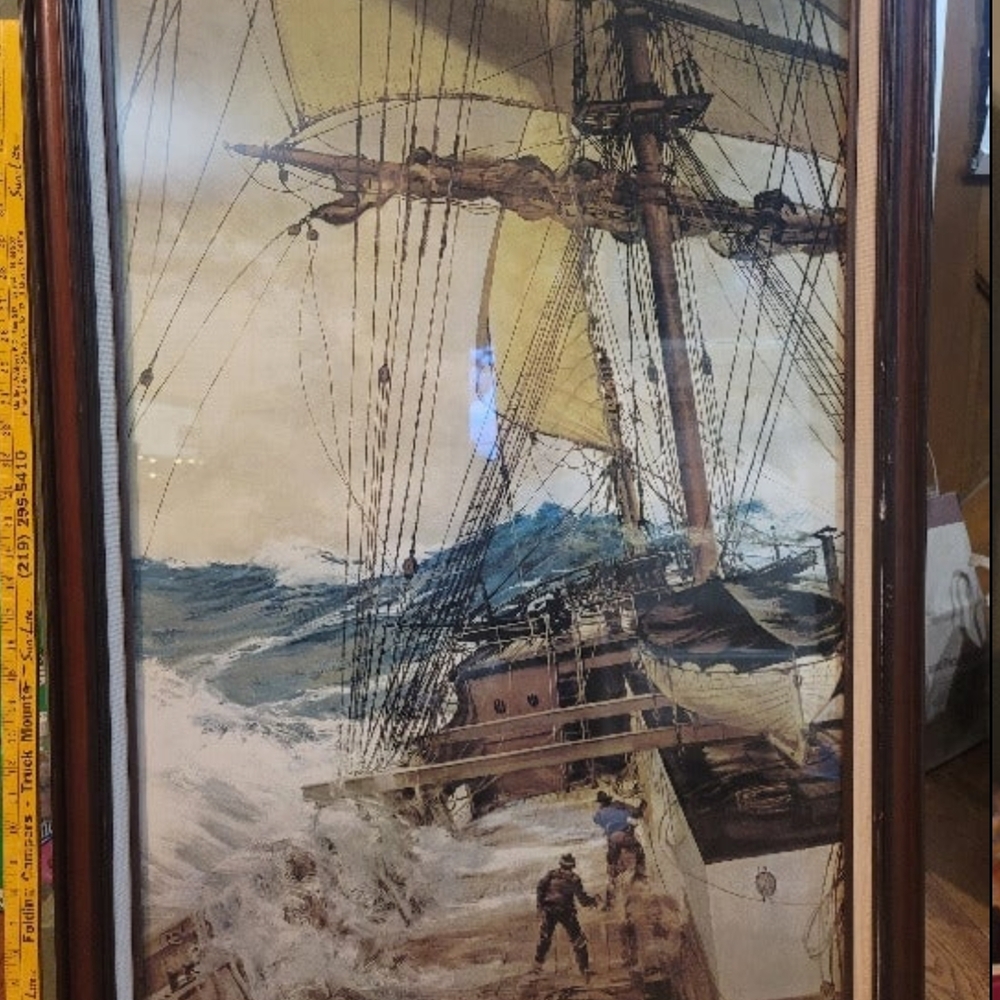 Vintage Nautical Ship Painting